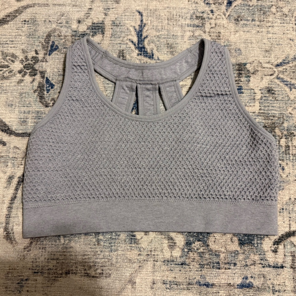 Leg3ND Gray Textured Sports Bra
